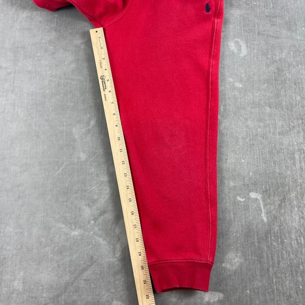 Polo Ralph Lauren Kids Size M 10-12 Red Jogger Sweatpants Pony Logo